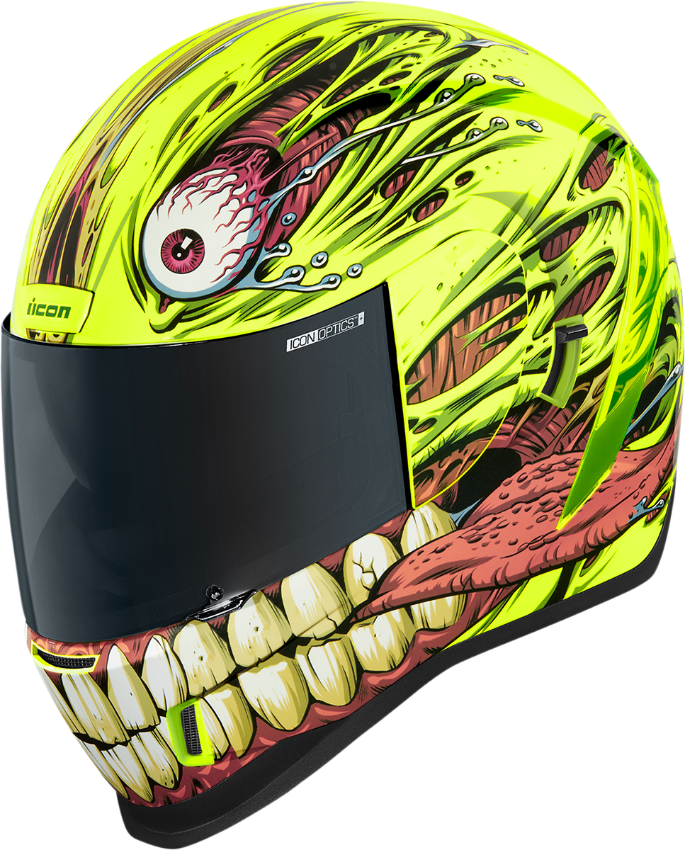 Icon Airform Yellow Face Lift Unisex Adult Street Racing Motorcycle Full Helmet