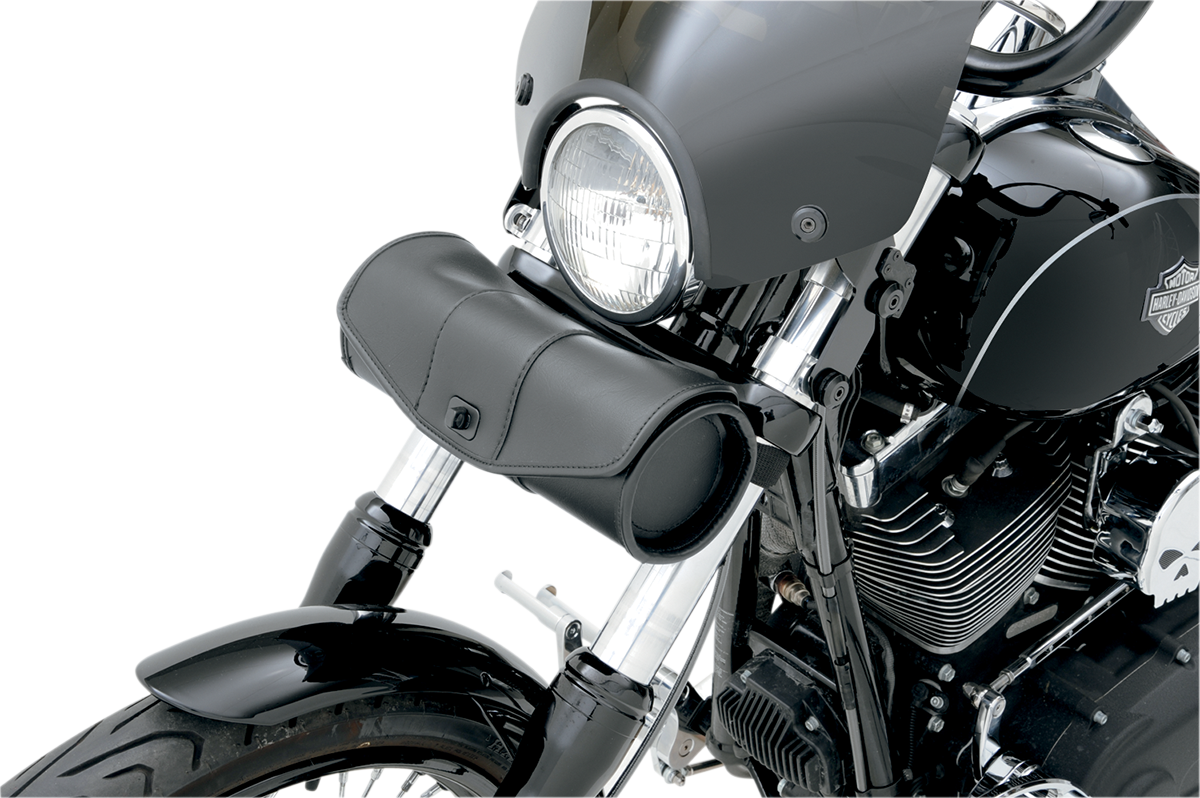 Saddlemen Black Leather Twist Lock Cruis'n Deluxe Tool Bag for Harley Davidson