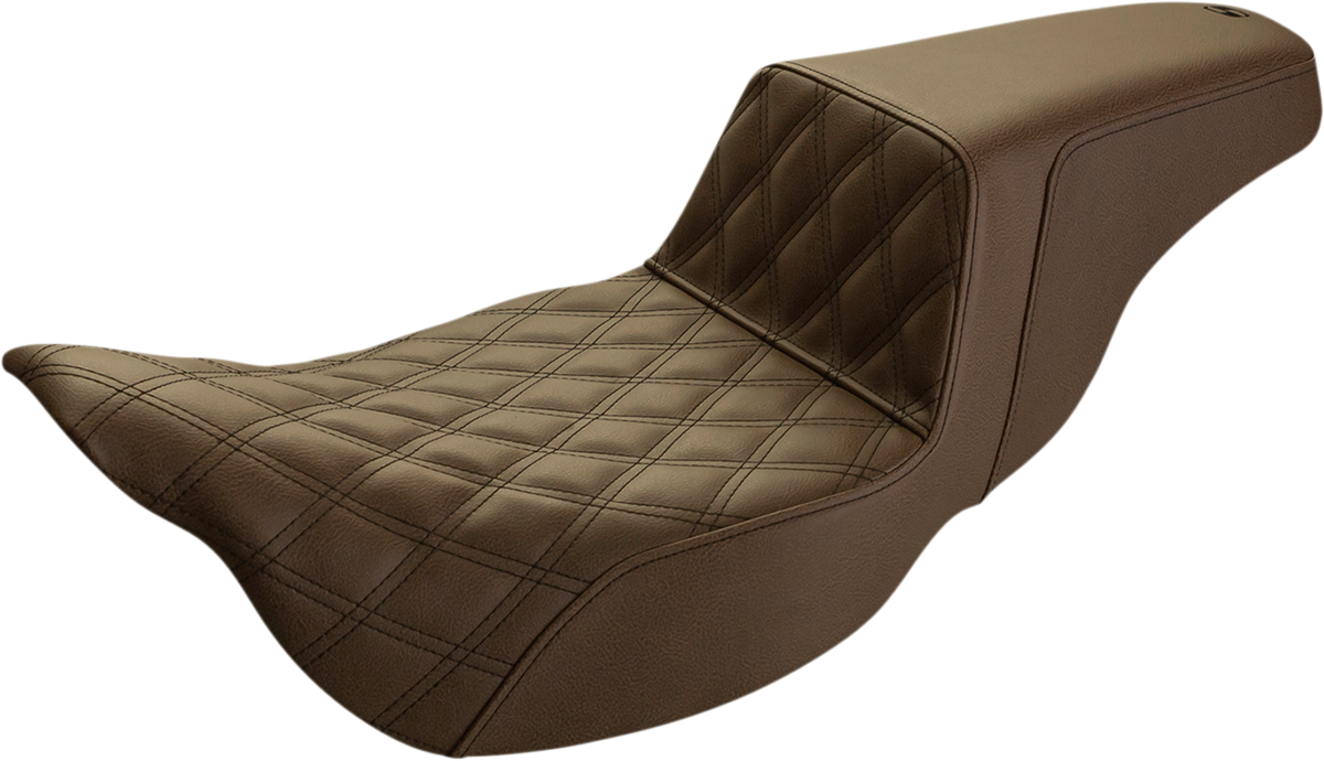 Saddlemen Brown Step-Up Extended Reach Seat for 2008-2023 Harley Touring FLHX