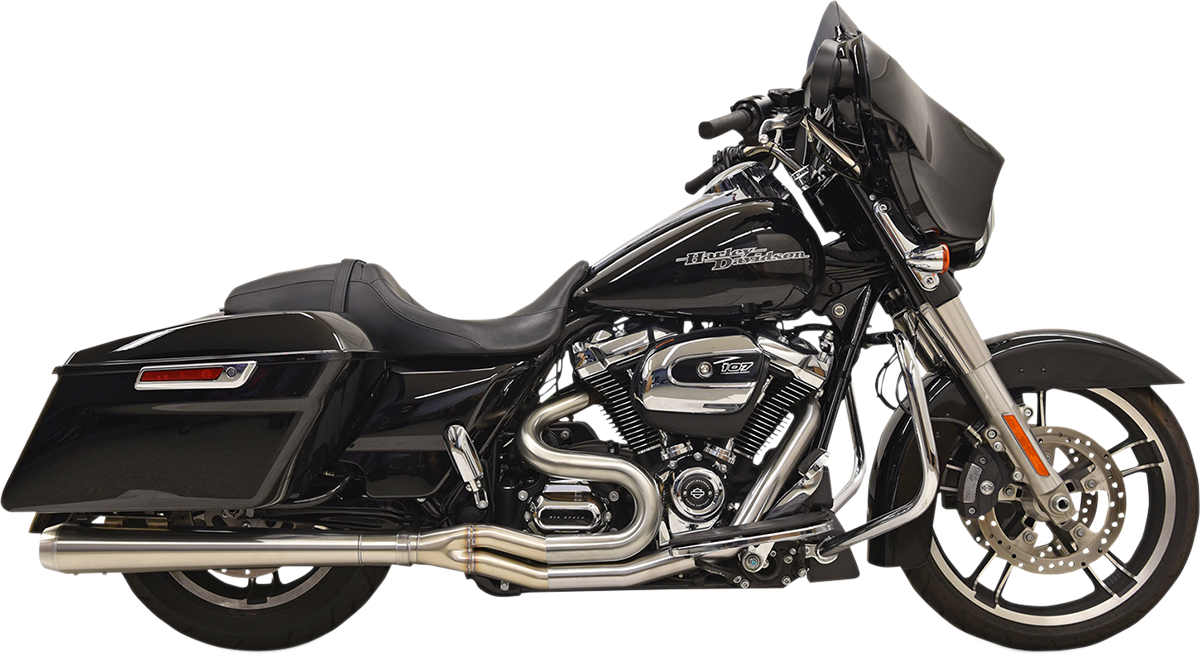 Bassani 2-1 Road Rage 3 Megaphone Exhaust for 2017-2024 Harley Touring Models