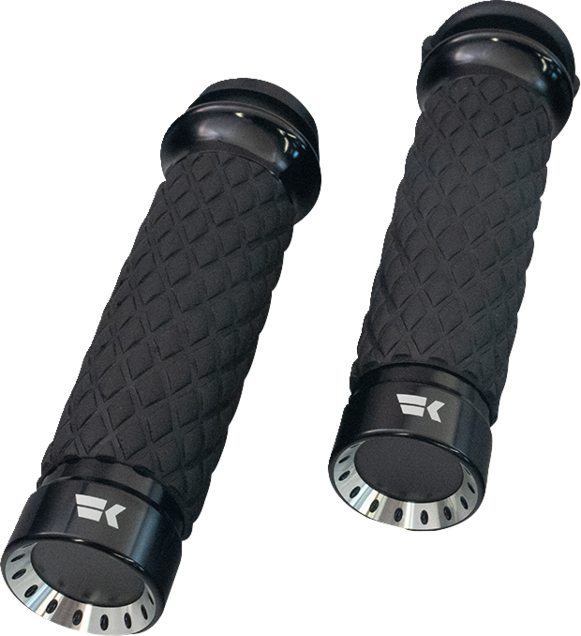 Khrome Werks Turbine Contour TBW Hand Grips fits 2008-24 Harley Touring Softail