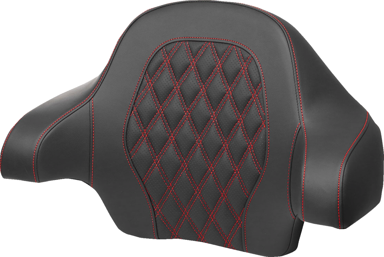 Saddlemen Red Lattice Stitch Tour Pak Backrest Pad for 2014-2024 Harley Touring