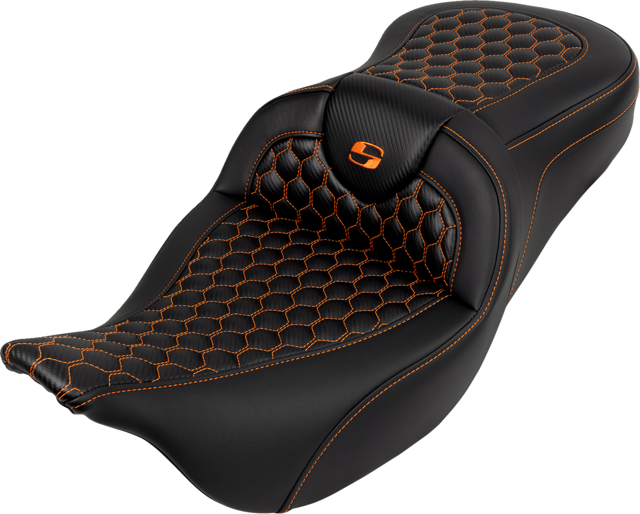 Saddlemen Roadsofa Orange Honeycomb Gelcore Seat fits 2008-2025 Harley Touring