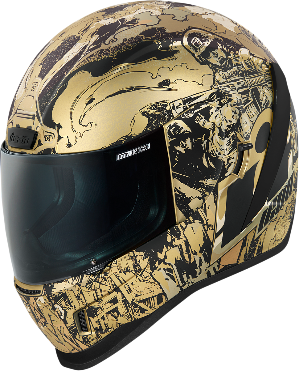Icon Airfom Guardian Gold Unisex Fullface Motorcycle Riding Street Racing Helmet