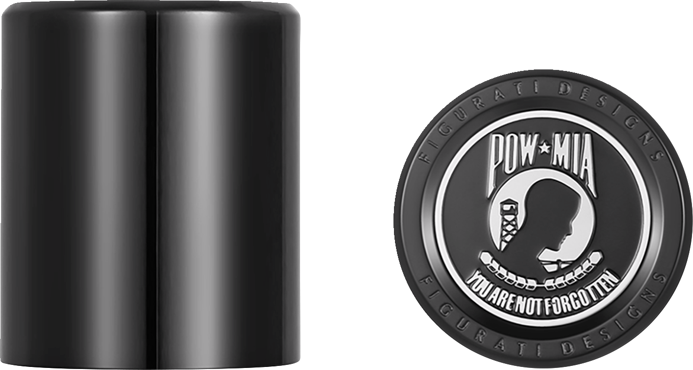 Figurati Designs POW-MIA Black Short Magnetic Docking Hardware Covers for Harley