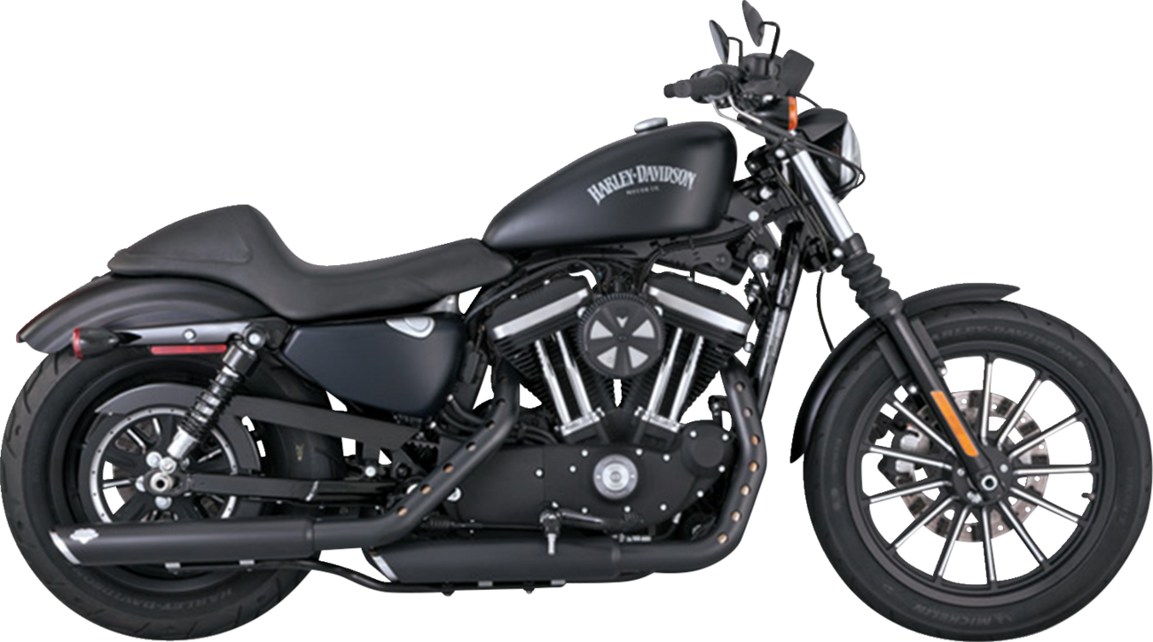 Vance & Hines Black Twin Slash Slip on Mufflers 2014-2022 Harley Sportster 46361