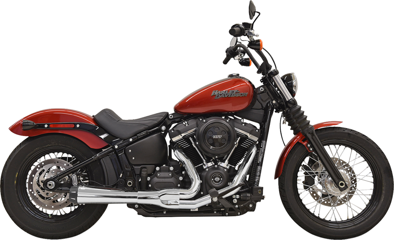 Bassani Road Rage 2-1 Chrome Exhaust System for 2018-2023 Harley Softail FXFBS