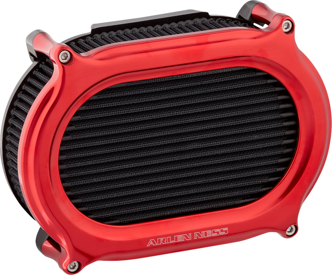 Arlen Ness Stage II Red Oval Air Filter Kit for 2017-2024 Harley Davidson