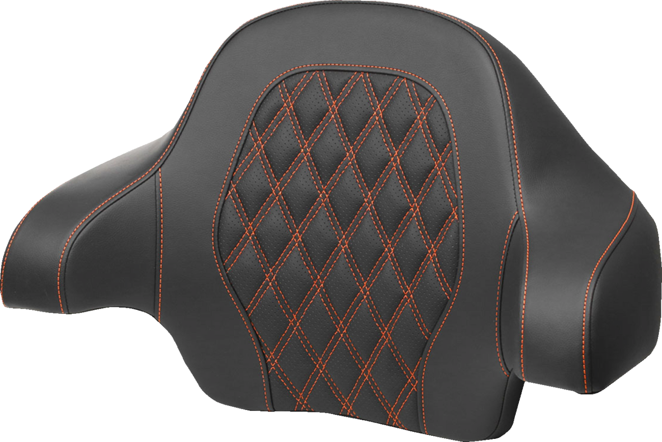 Saddlemen Orange Lattice Stitch Tour Pak Backrest Pad for 2014-24 Harley Touring