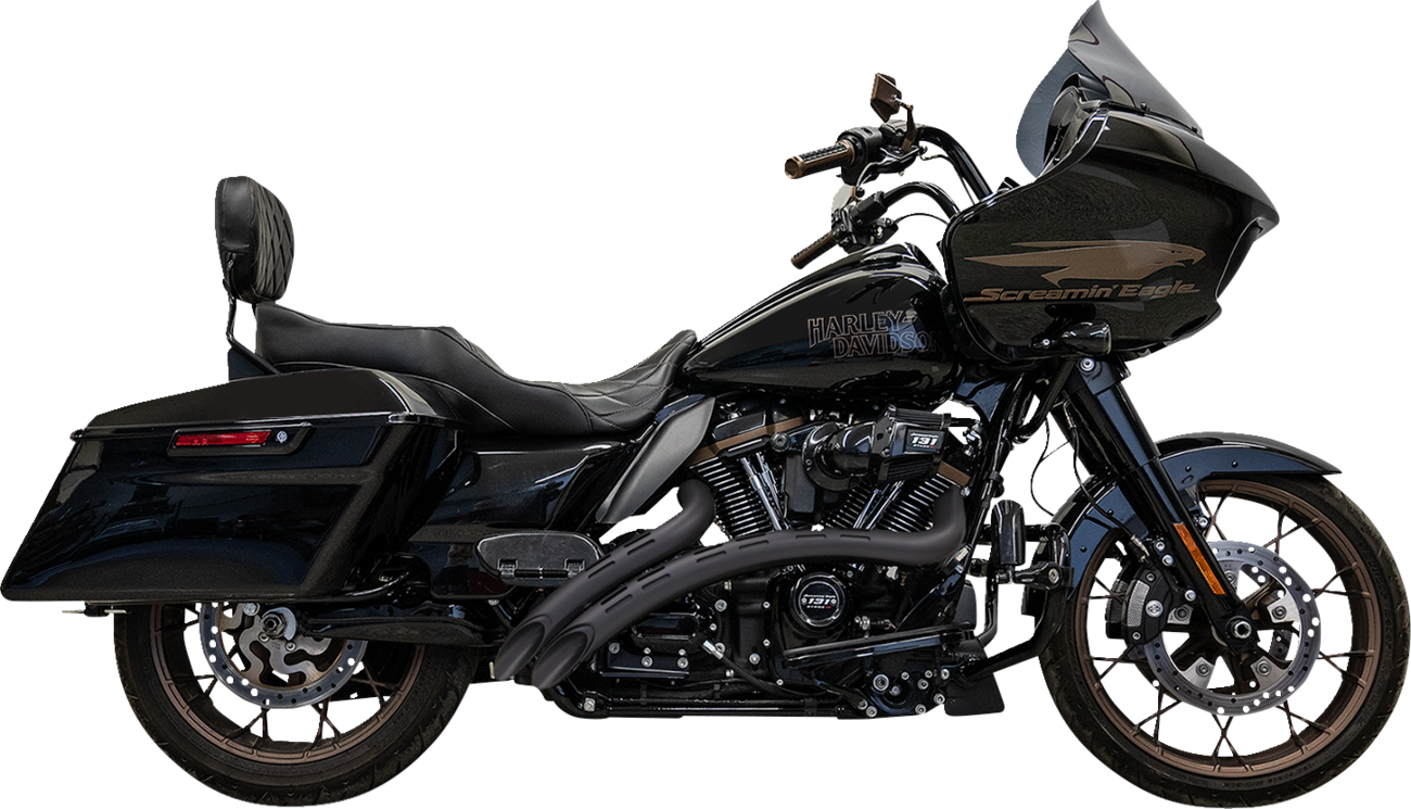 Bassani 2-2 Radial Black Slotted Exhaust System 2019-23 Harley Touring 1F22FB