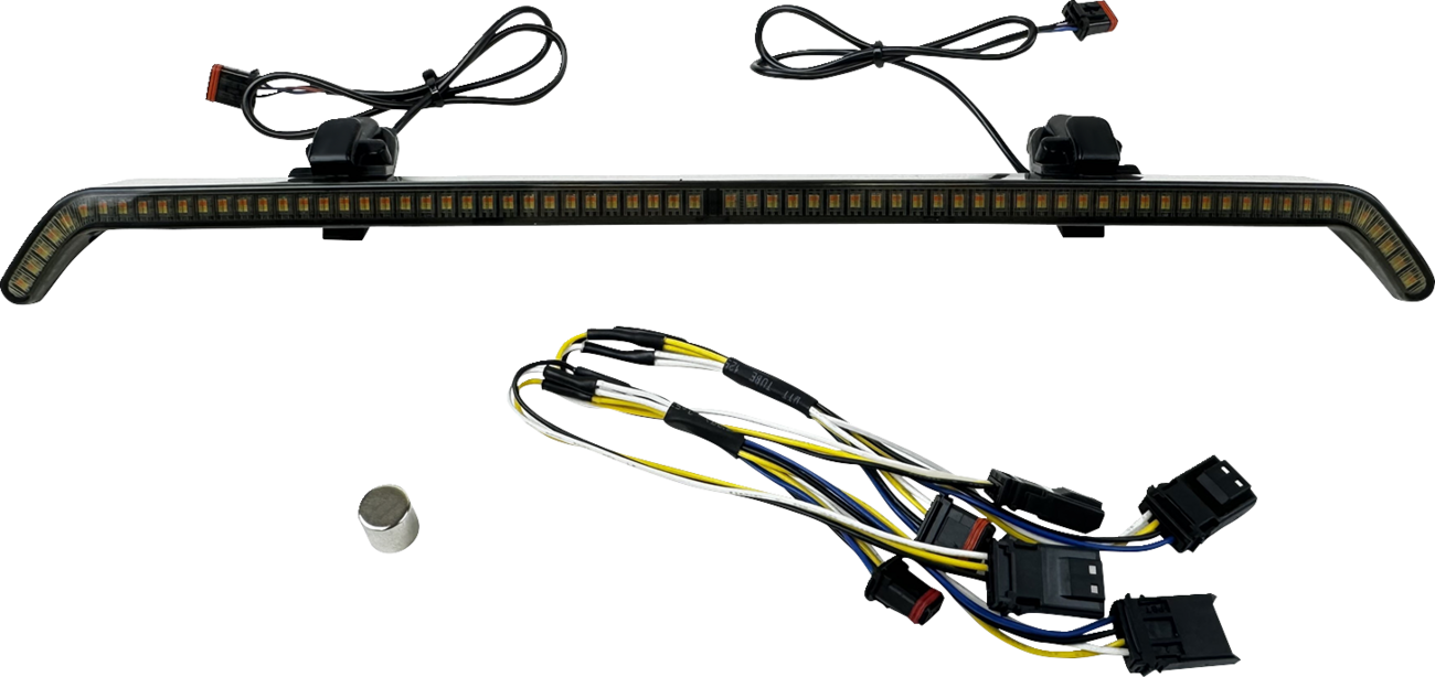Custom Dynamics Smoke Center Fairing Vent Trim LED Light 23-25 Harley Road Glide