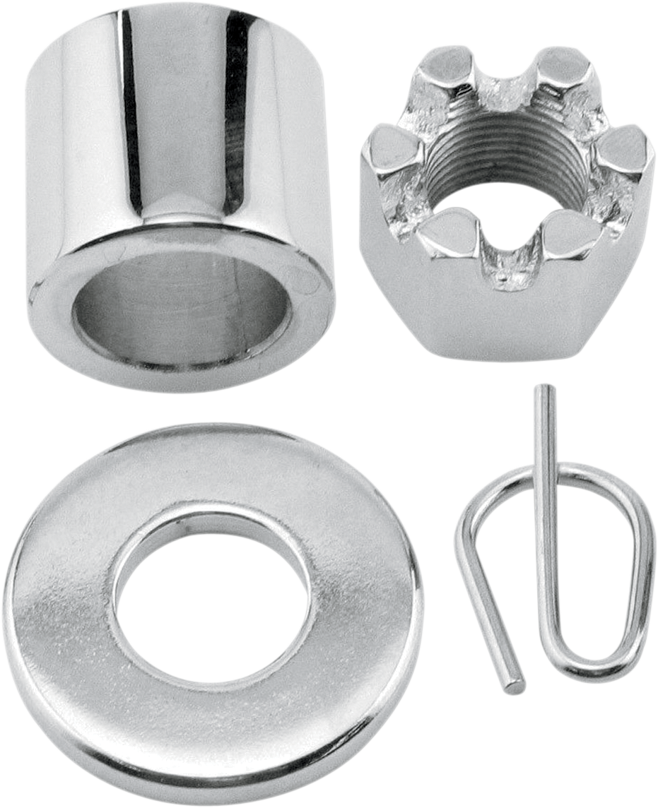 Colony Motorcycle Front Axle Spacer Nut Kit for 2000-2006 Harley Softail FXSTS