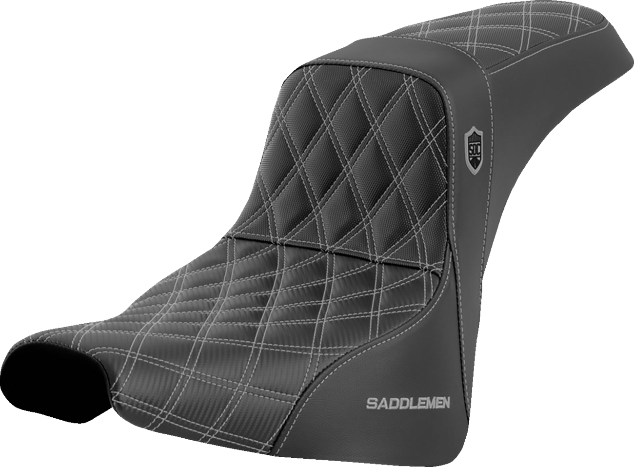 Saddlemen SDC Pro Series Silver Lattice Gel Seat for 2018-24 Harley Softail FXBB