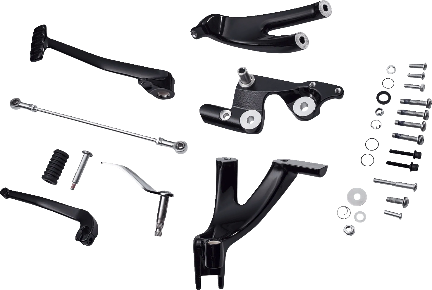 Drag Specialties Black Forward Control Kit for 2018-2023 Harley Softail FXLRST