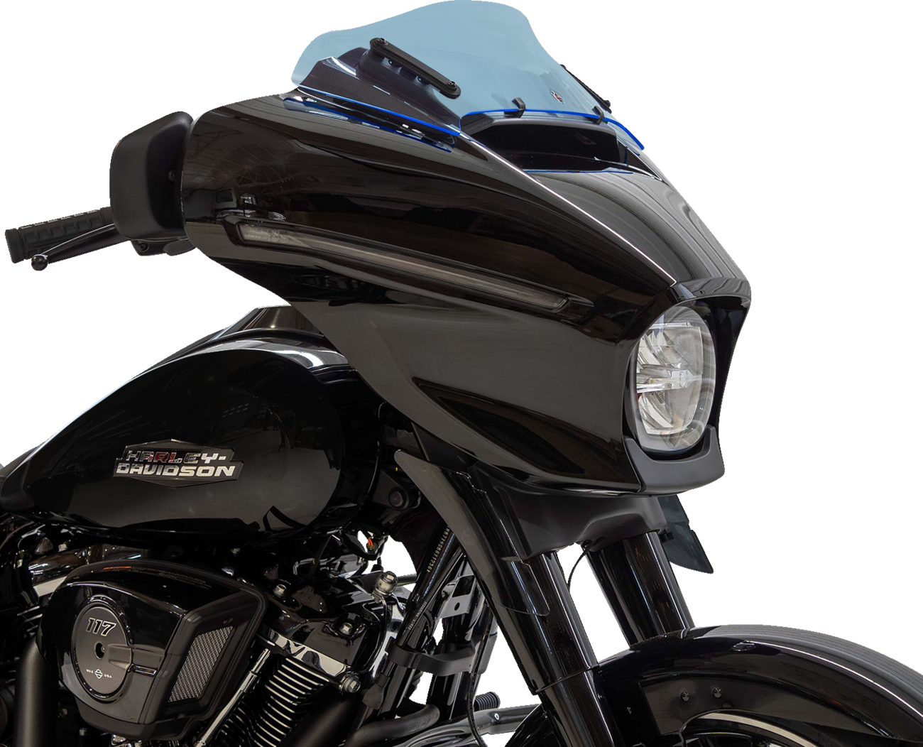 Klock Werks Kolor Flare 6.5" Blue Ice Windshield 2023-2025 Harley Street Glide