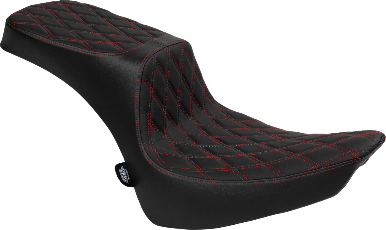 Drag Specialties Predator Red Diamond Seat 2000-2017 Harley Softail FLST FXST