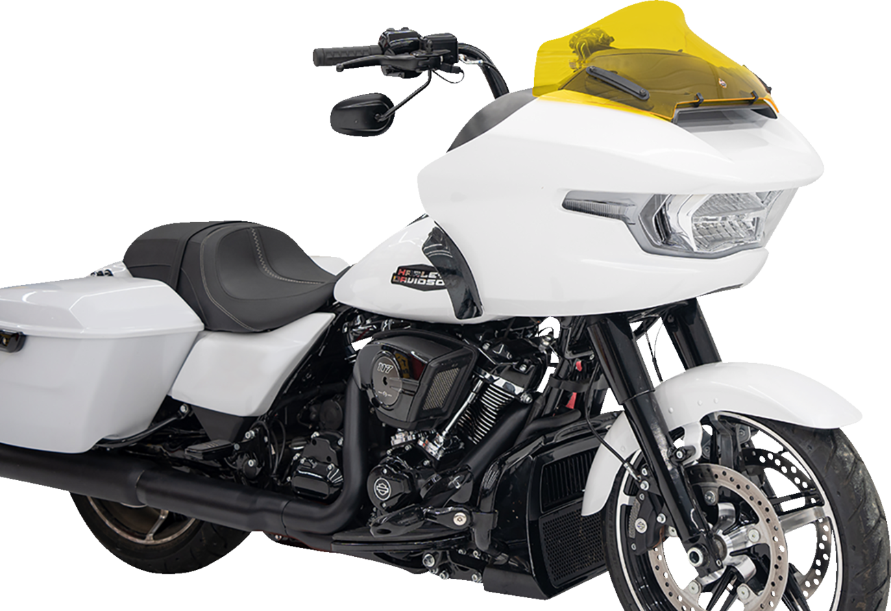 Klock Werks Kolor Flare 10" Yellow Windshield for 2023-24 Harley Road Glide FLTR