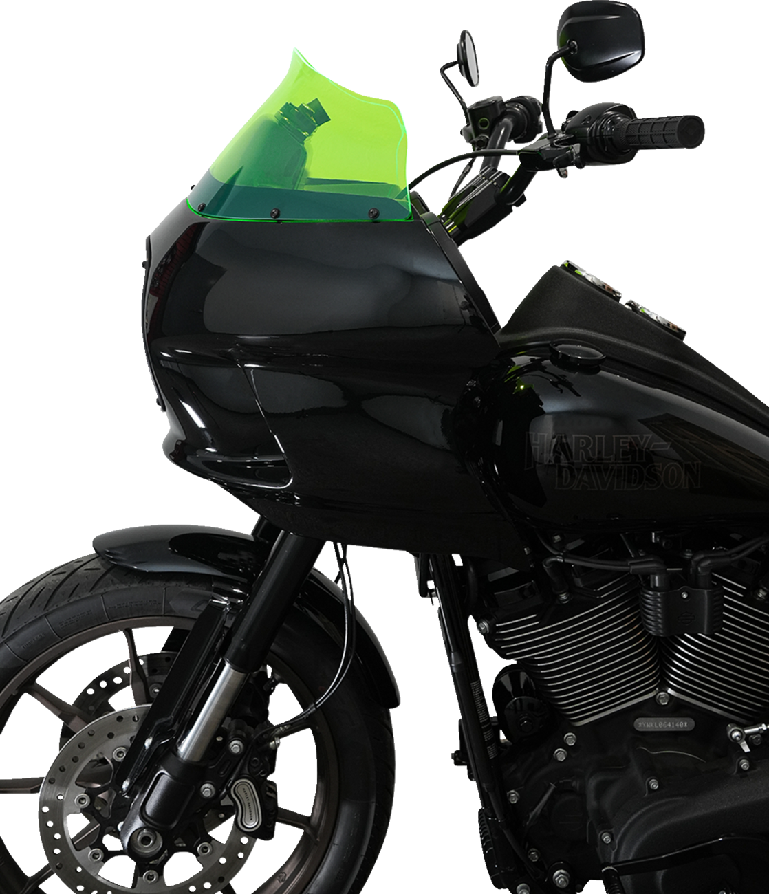 Klock Werks Kolor Flare 9" Green Ice Windshield fits Harley FXRP Style Fairing