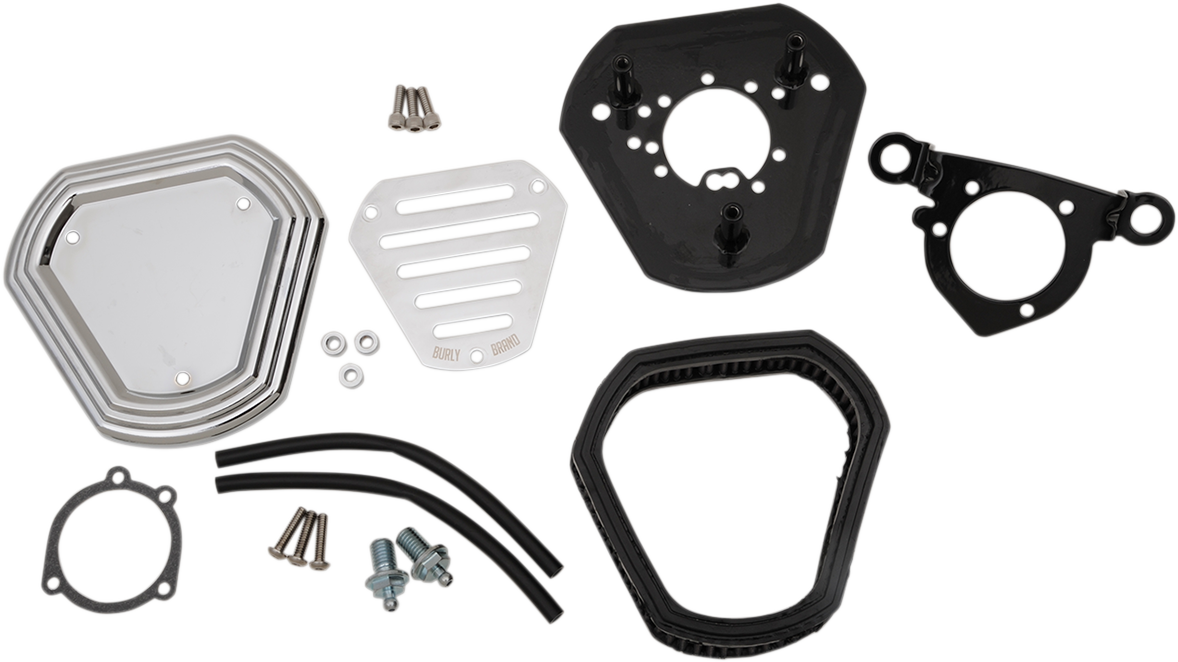 Burly Hex Chrome Motorcycle Air Filter Cleaner Kit 1991-2006 Harley Sportster