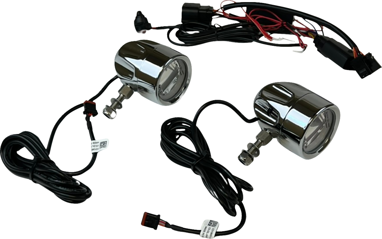 Custom Dynamics ProBEAM LED Halo Chrome Fog Lights for 2023-2025 Harley Touring