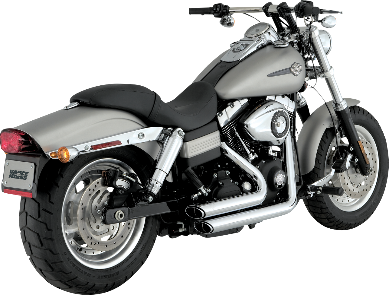 Vance & Hines Chrome Short Shot Staggered Exhaust System 2006-2011 Harley Dyna