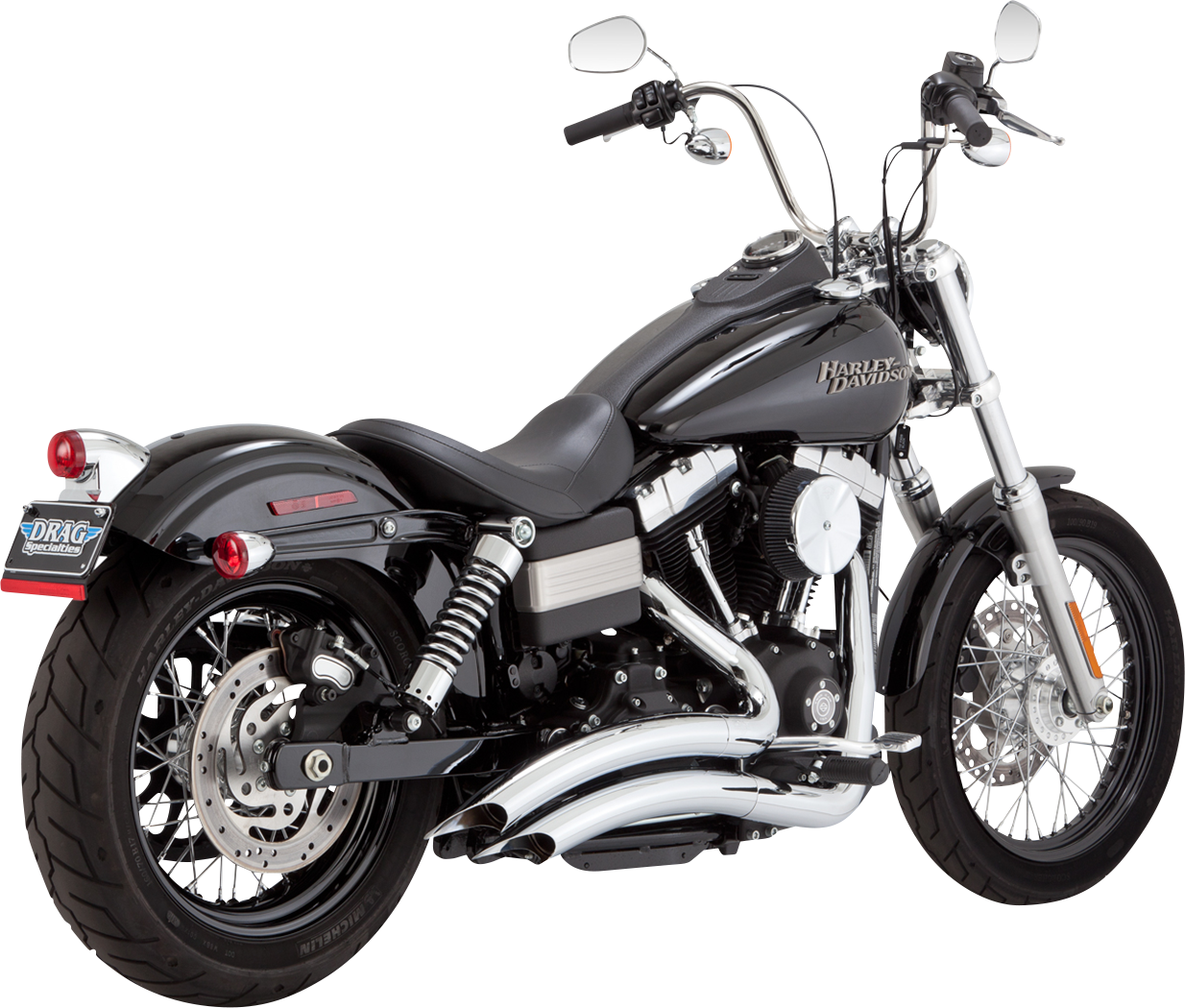 Vance & Hines 2-Into-2 Big Radius Exhaust System for 2006-2017 Harley Dyna FXD